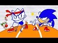Hedgehog Race -in- SOUND OF SONICS - Short Animated Cartoons of Game