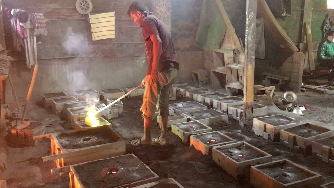 Brass lava liquid putting to models | 3rd step of Brass works