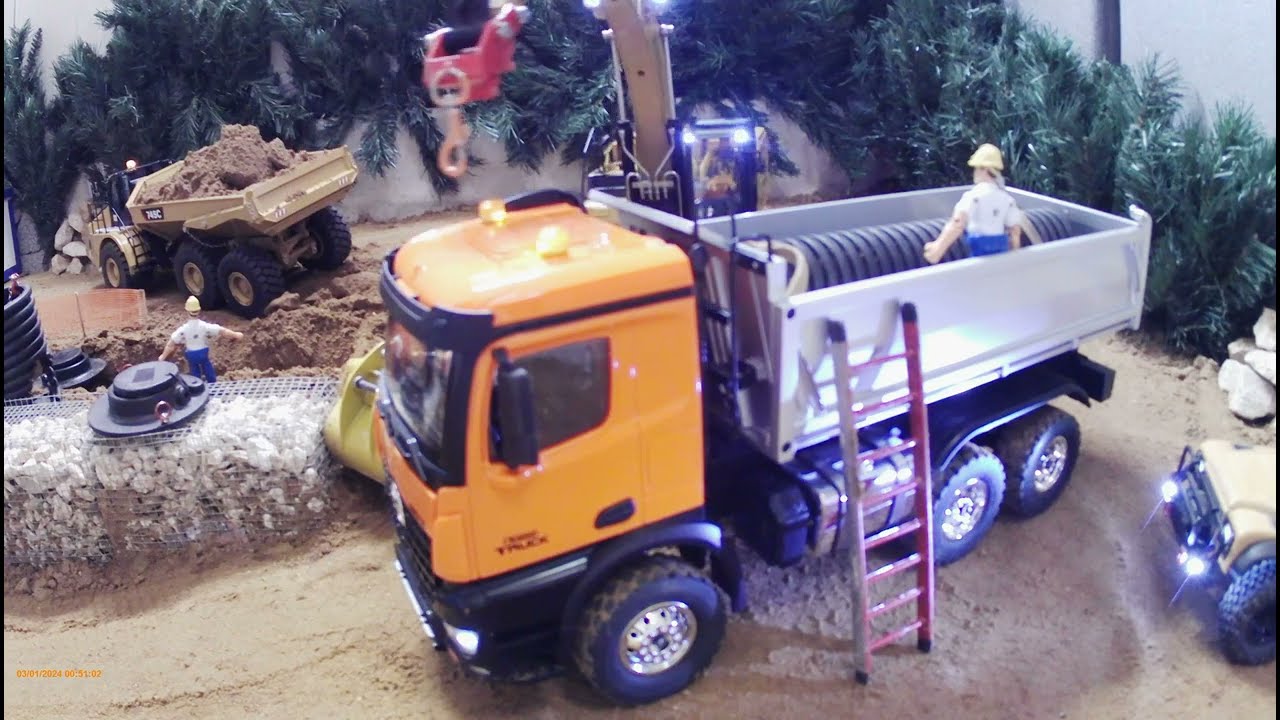 Rc hydraulic excavator - Dumper Kabolite K 960 - NEW! Huina 1598  - 336 Digger  k 961 - k963 loader