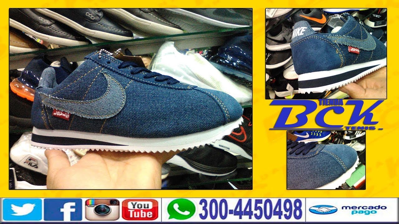 TENIS ZAPATILLAS NIKE CORTEZ X LEVIS BORRADOR MUJER - YouTube