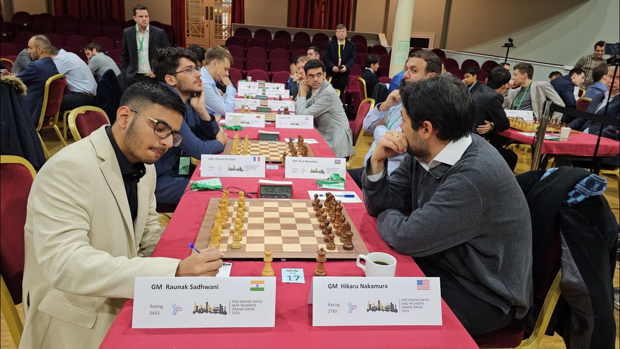 Anish Giri and Nikita Vitiugov after R5 of the FIDE Grand Prix