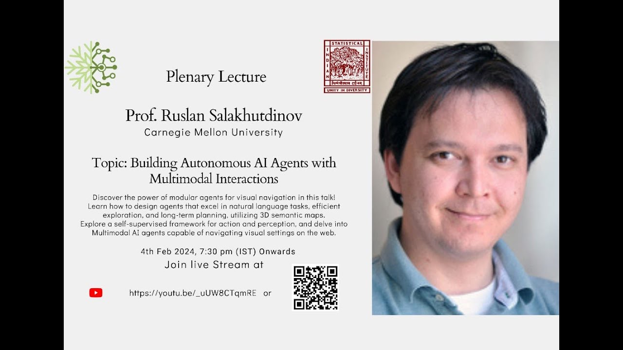 Plenary talk by Ruslan Salakhutdinov - YouTube