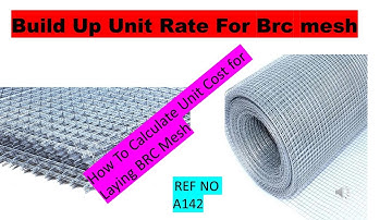 Build Up Unit Rate For BRC Mesh Laying| Unit cost #estimation