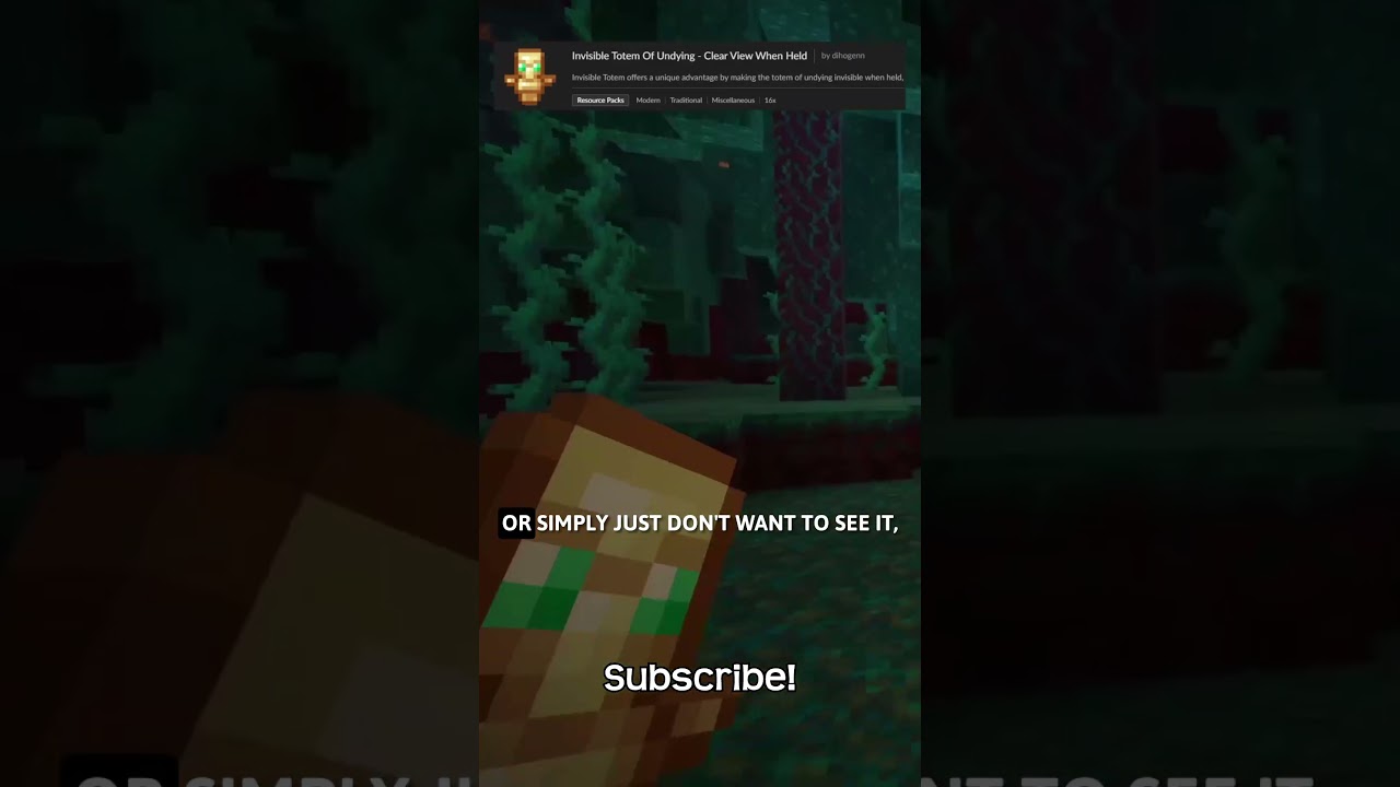 This Resource Pack Will Make Held Totems Of Undying Invisible In Minecraft!