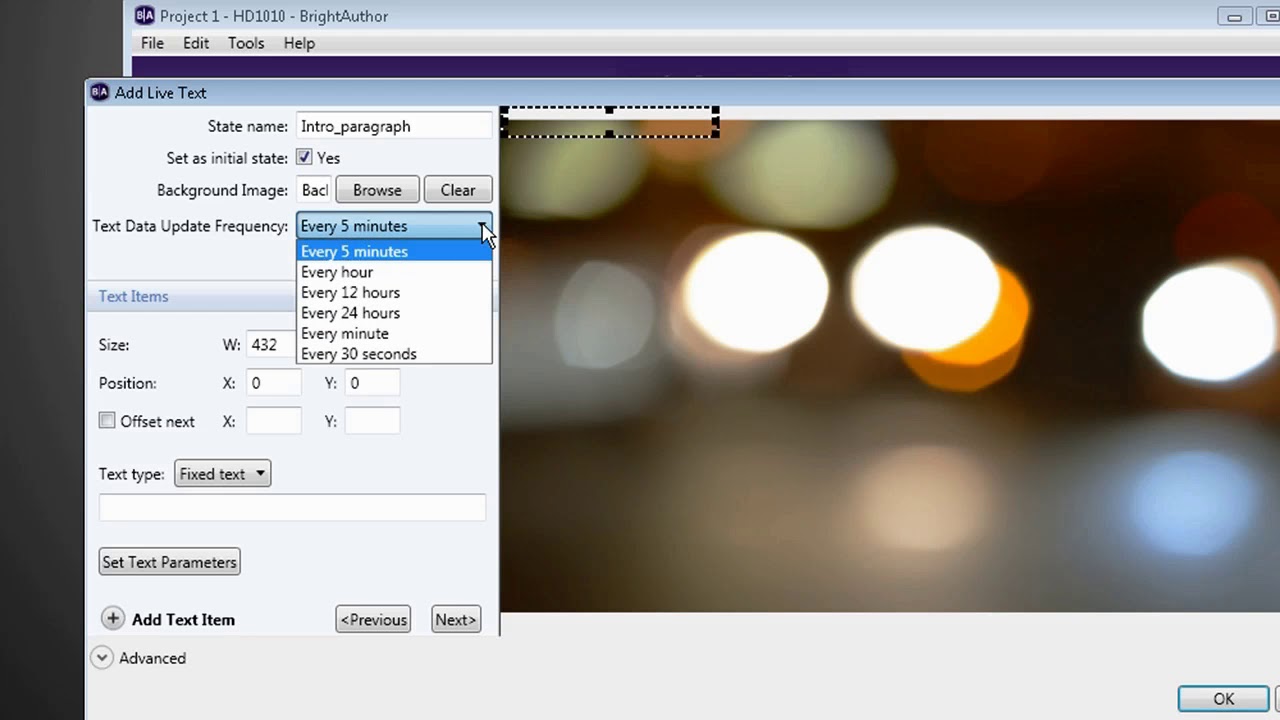 BrightSign Training 4.3 LiveText