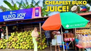 Cheapest Chilled Pure Buko Juice PHP 10 ($0.20) ONLY! Buko Joy Silang Cavite Must Try!