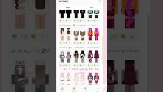 cara agar bisa dapat skin yang cantik dan aesthetic pake aplikasi #kawaiiworld #minecraft #tutorial screenshot 5