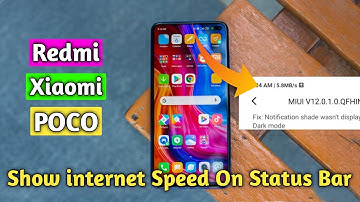 How To Enable Internet Speed Meter On notification Bar in Poco, Redmi and Xiaomi Mobile