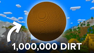 Collecting 1 MILLION Dirt Blocks in Survival Minecraft