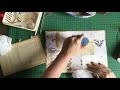 Collaging paper, making tags and journaling cards Part 1