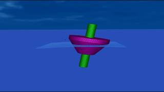Wave energy converter simulation (Combined heaving & pitching system)