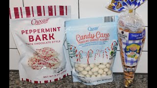 ALDI: Choceur Peppermint Bark & Candy Cane Almonds and Deutsche Küche Sugar Roasted Almonds