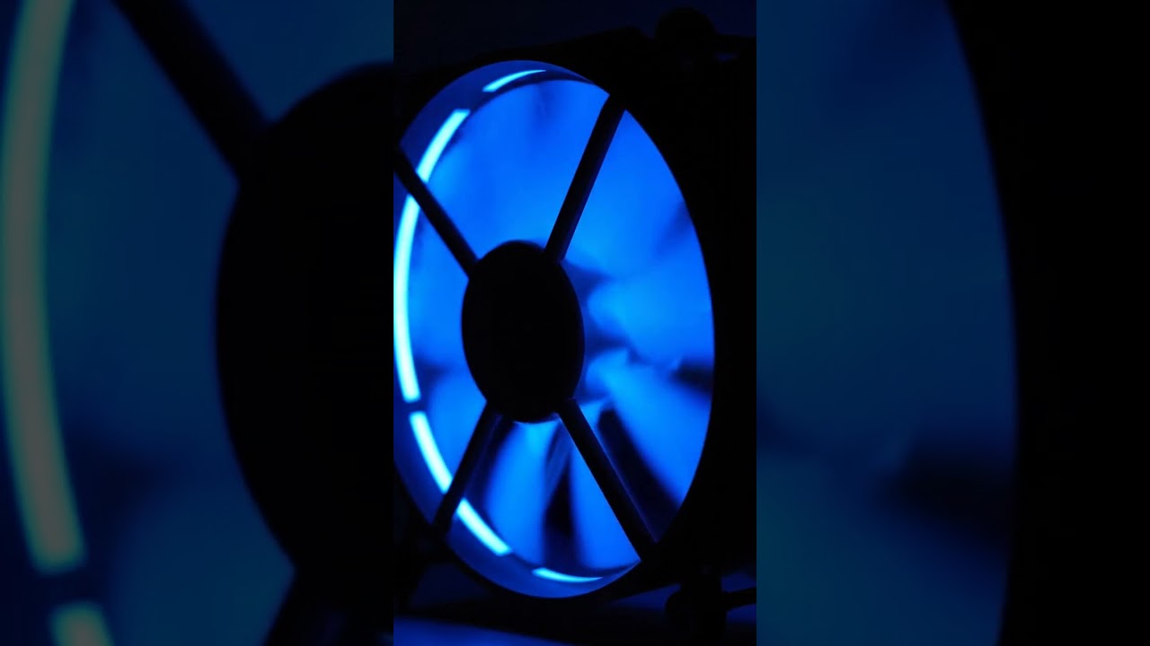 Fan Noise for Sleep (Dark Screen/Neon) 💤🔵