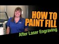 How to Paint Fill Wood that has been Laser Engraved