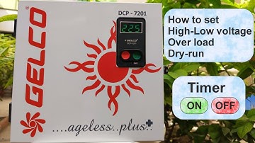 DCP 7201 Over Load Dryrun & Timer Setup Single Phase Digital Motor Starter|Gelco Electronics|English
