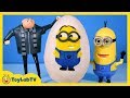 Giant Minion Play Doh Surprise Egg with Despicable Me, Big Hero 6 &amp; SpongeBob Toy Opening