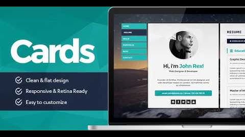 Cards - Personal vCard, Resume/CV & Portfolio WordPress Theme | Themeforest Website Templates and