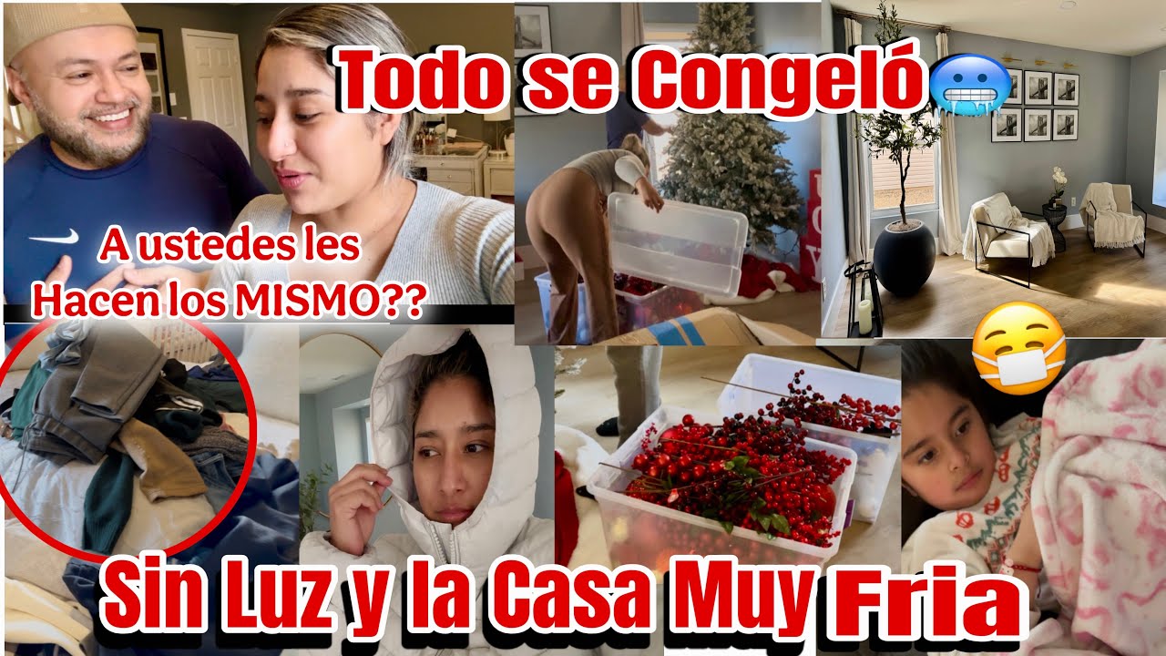 SE FUE LA LUZ por la TORMENTA🥶La CASA quedo VACIA😭Los NIÑOS se estan ENFERMANDO🦠#vlog #parati 