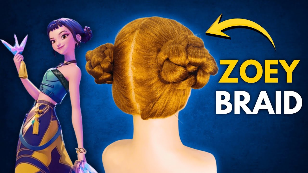 Zoey Inspired K-Pop Braid Hairstyle | Easy Double Bun Tutorial