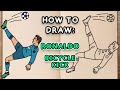 How to draw and colour ronaldo bicycle kick step by step drawing tutorial
