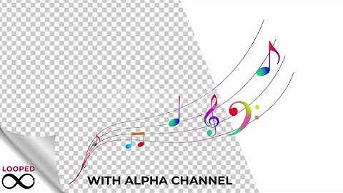 Colorful Music Notes Loop
