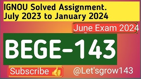BEGE-143 || Understanding Poetry || IGNOU SOLVED ASSIGNMENT 2023-24| | July 2023-Jan 2024