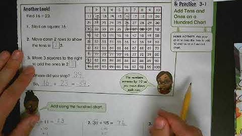 3-1 Adding tens and ones on a hundreds chart