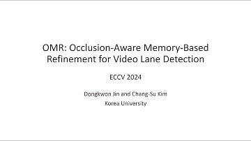 [ECCV 2024] OMR: Occlusion-Aware Memory-Based Refinement for Video Lane Detection