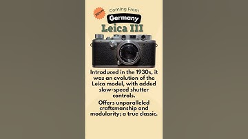 Pioneering Precision: The Timeless Tale of the Leica III #vintagephotography