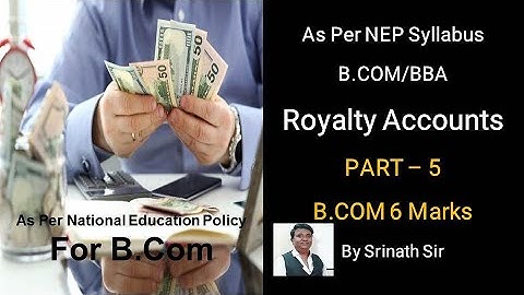 Royalty Accounts in Kannada PART 5 - B.Com 6 Marks