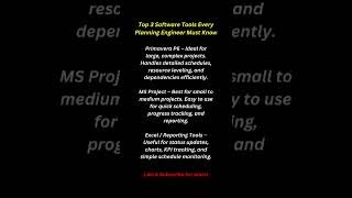 Top 3 Software Tools Every Planning Engineer Must Know | Project Management