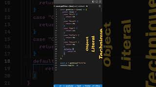 Use Object Literal instead of switch cases