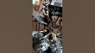 double hook spring finished with a closed loop on our CNC camless spring forming machine