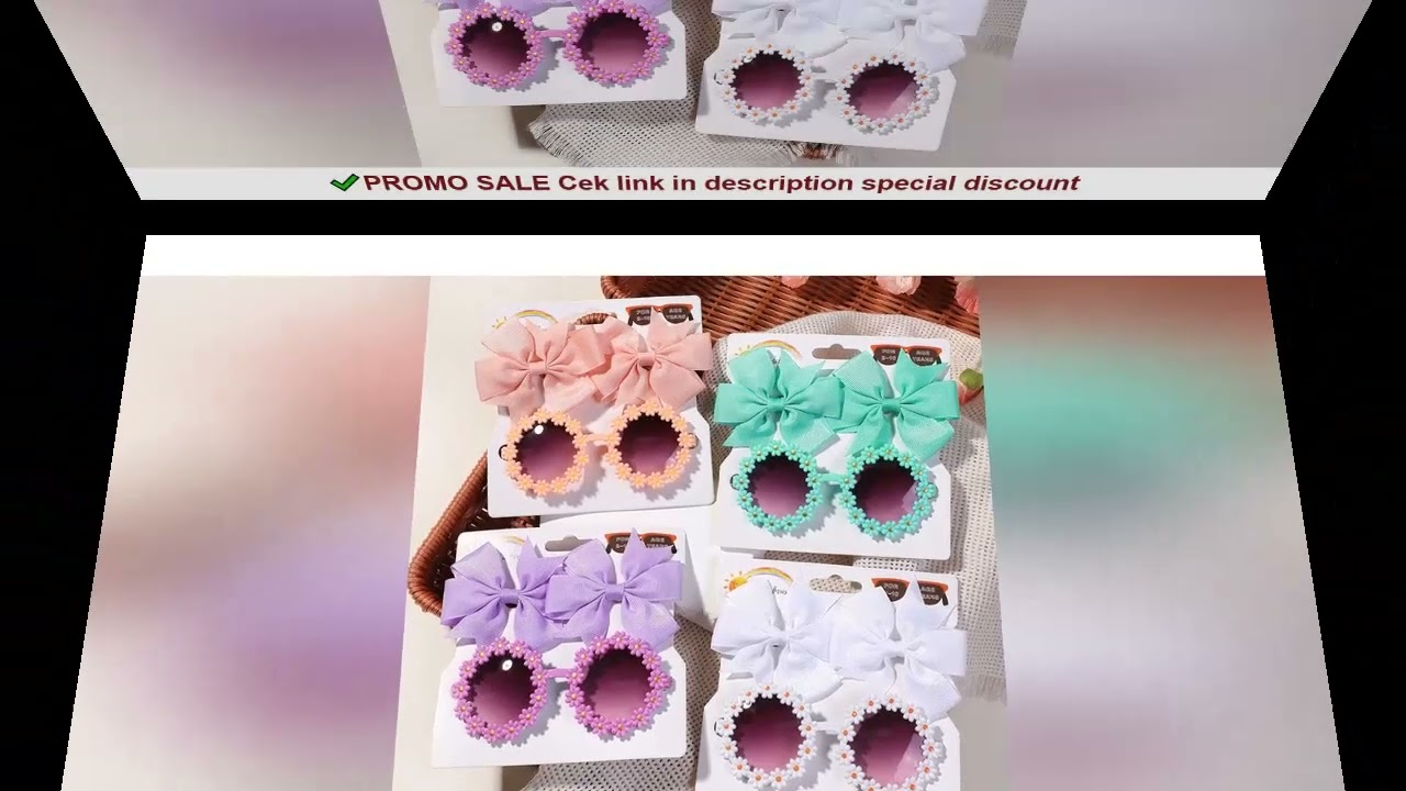 BABY BOWS Butterfly Hairclip Set for Kids Lovely Glasses Accessories Fashion Party Girls Dress Hairp