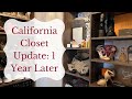 CALIFORNIA CLOSET TOUR AND UPDATE: 1 Year Later