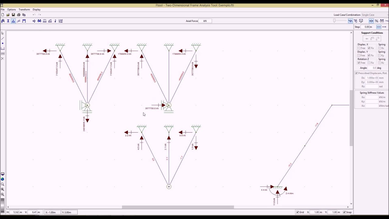 FTOOL - Método dos Deslocamentos