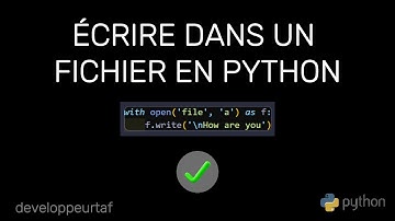 [TUTO PYTHON] : Comment écrire dans un fichier avec Python (écrire dans un fichier)