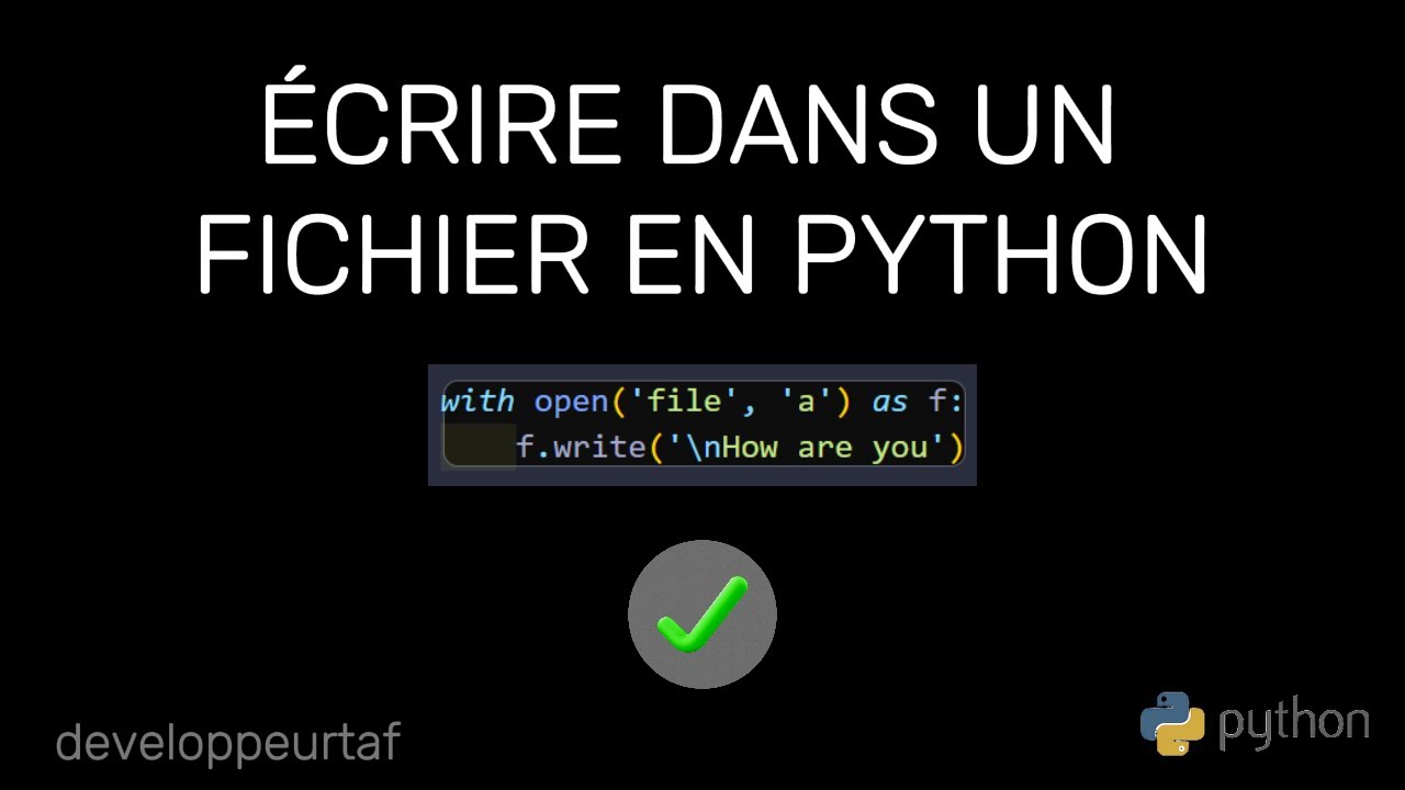  tuto python comment crire dans un fichier avec python crire dans