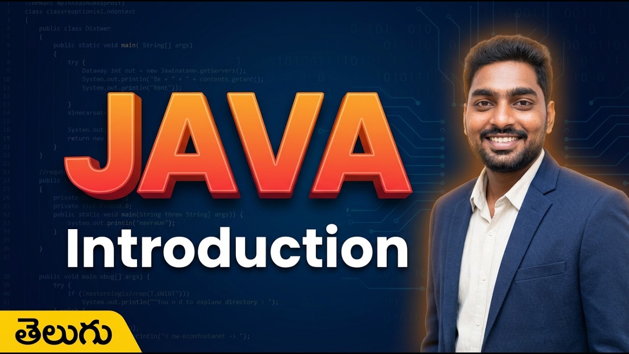 01 - Java Introduction in Telugu | Java Course | Java Tutorial - YouTube