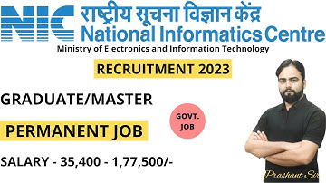 NIC Recruitment Notification 2023 | Scientist-B/Scientific Officer | Freshers| Without GATE| #NIC