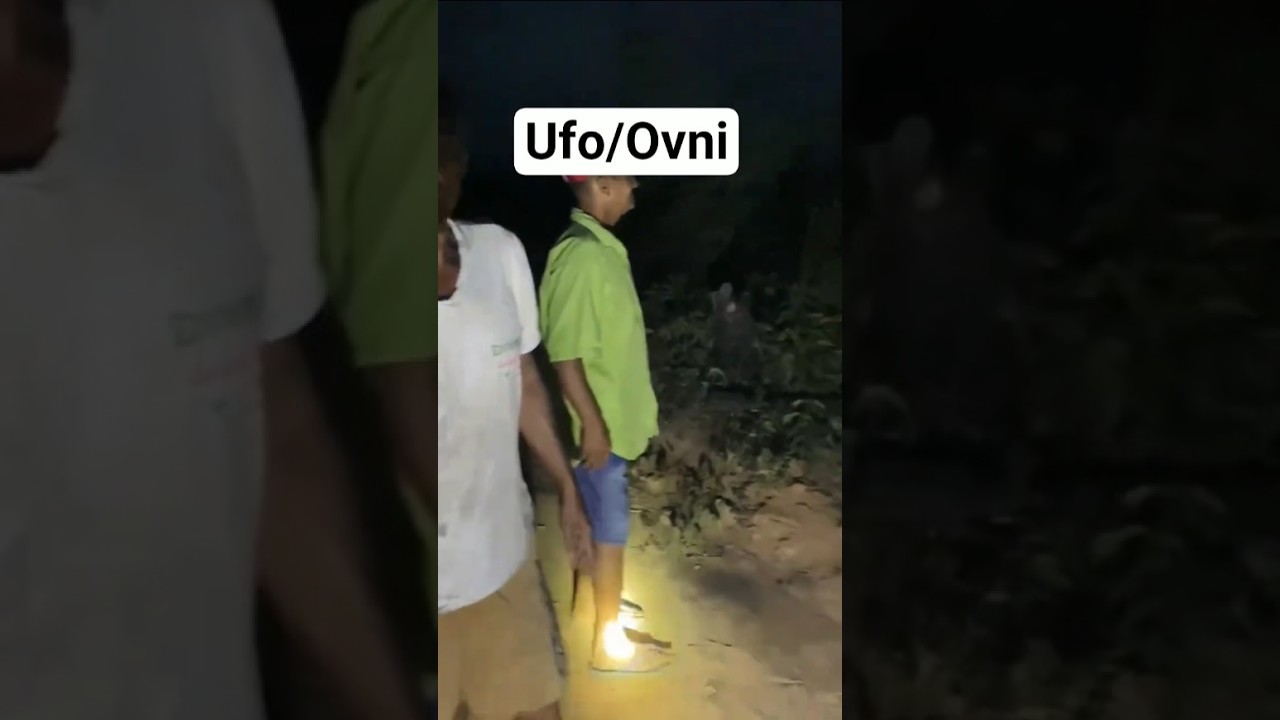 Objeto luminoso é filmado por 2 homens 