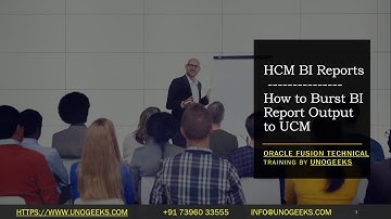 Oracle Fusion Technical Training | Oracle Fusion Technical Tutorials | Burst BI Report to UCM