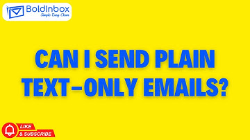 Can I send plain text-only emails?