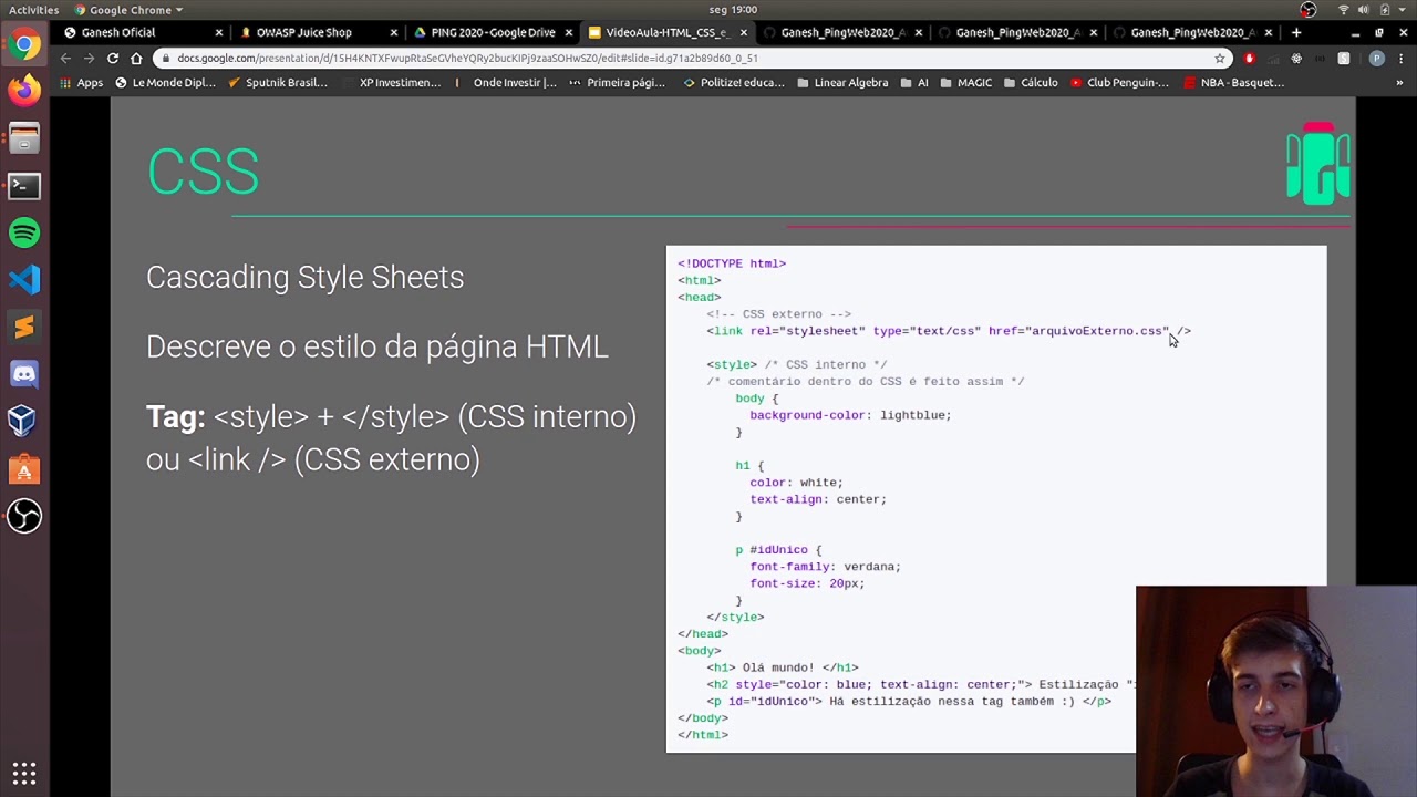 Ping 2020 #26 - Web: HTML, CSS e JS - YouTube