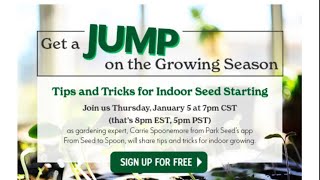 Indoor Seed Starting Webinar