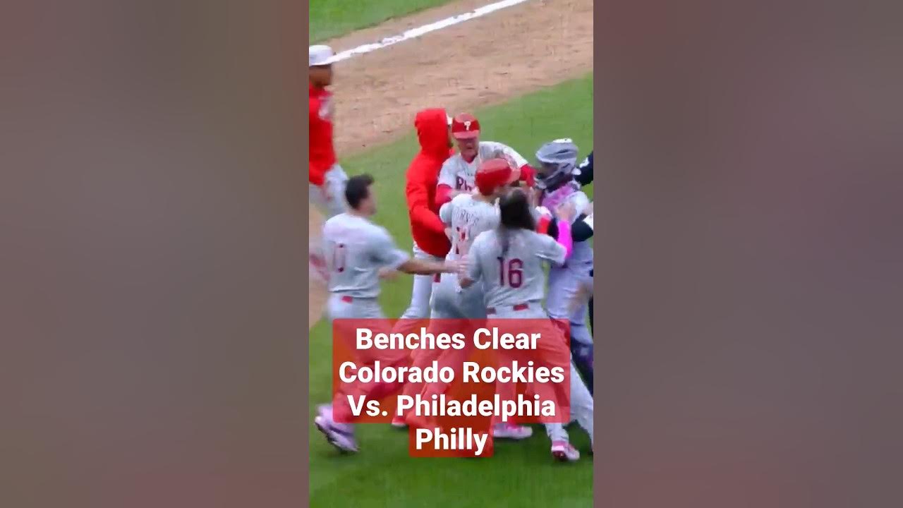 Benches Clear,Philadelphia Philly Vs. Colorado Rockies.mlbb 2023 