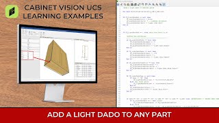 Light Dado Example | Learn To Write UCSs in Cabinet Vision