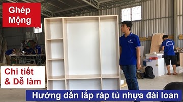 Học đóng tủ nhựa đài loan | Bắn mộng và ráp thân tủ