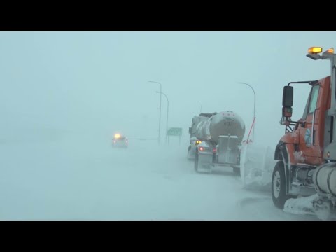 Blizzard Leaves Motorists Stranded In North Dakota