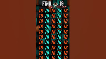 Find 👉 19 🤔 odd number puzzle 🧩 iq test 🧠 #education #facts #quiz #reasoning #find